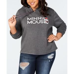 Disney Juniors Trendy Plus Size Minnie Mouse Graphic-Print Hoodie Size 1X